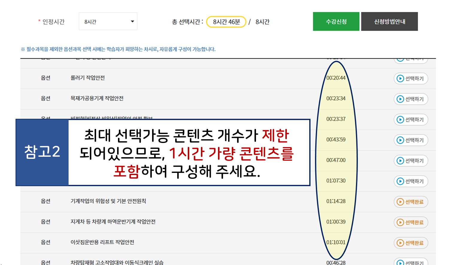 유의사항