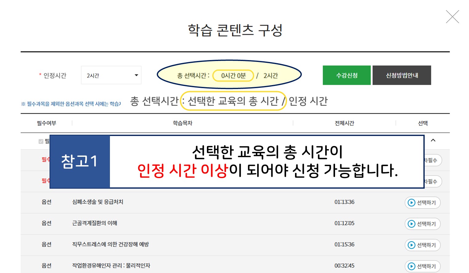 유의사항